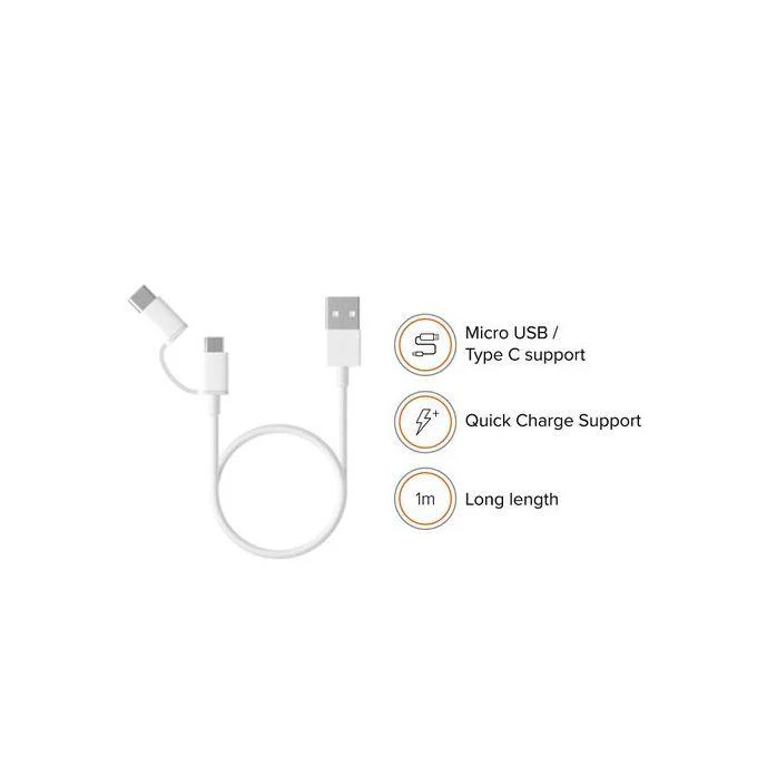 XIAOMI Mi 2-in-1 USB Cable (Micro USB to Type C)